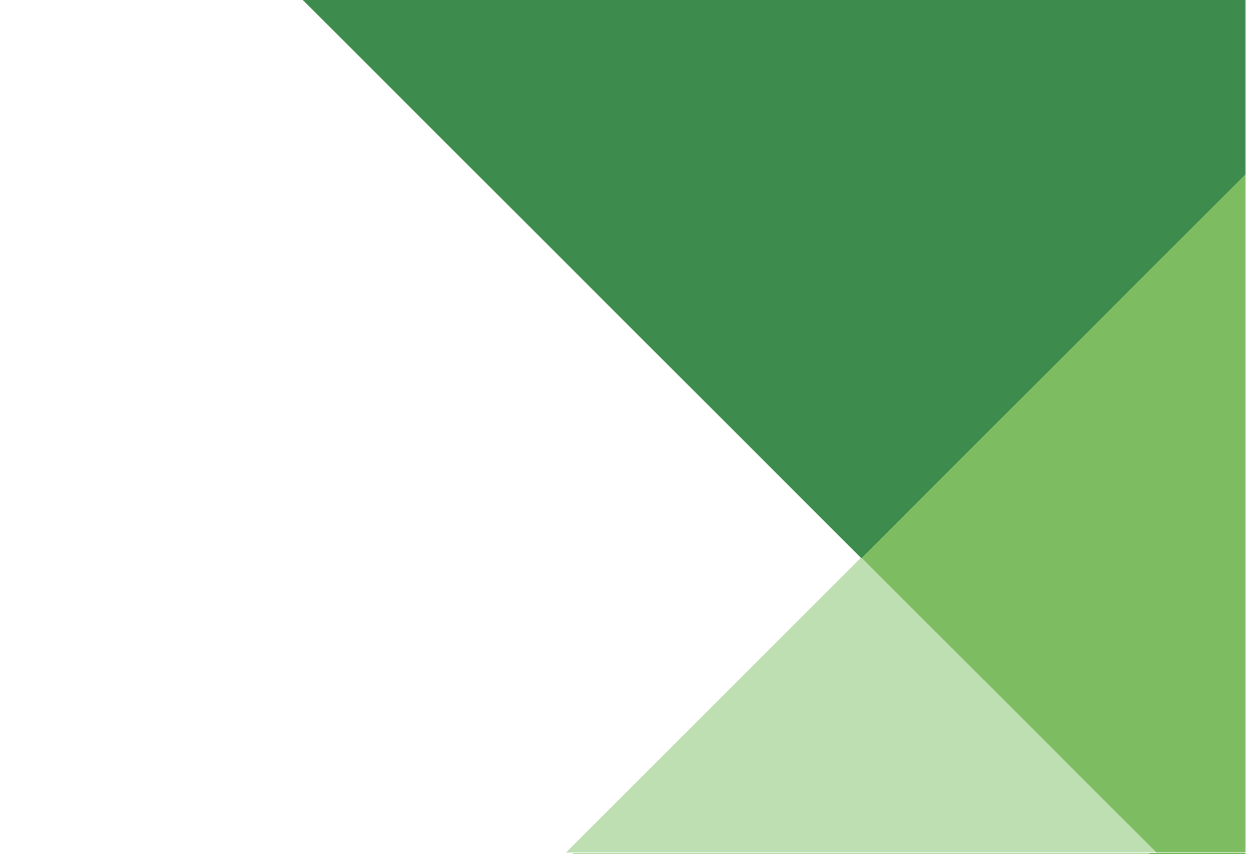 Abstract geometric design with black, dark green, light green, and pale green triangles and polygons.