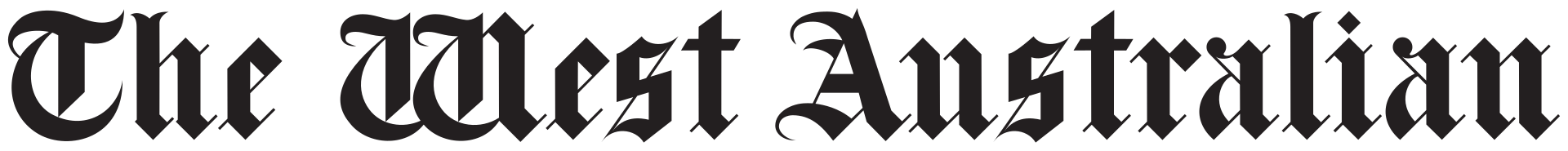 The logo of The West Australian newspaper in black and white.
