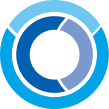 A circular infographic with multiple blue shades and segmented sections.