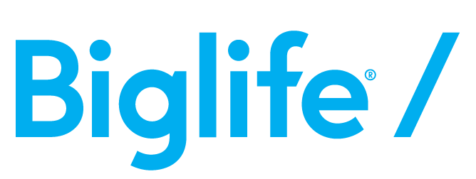 BigLife logo in blue text with a forward slash.