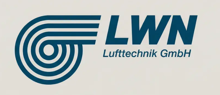 Logo der LWN Lufttechnik GmbH mit spiralförmigem Design und Firmenname