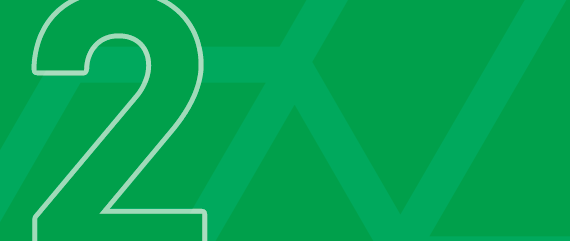 Green background with large white outline number 2 and faint overlapping text in the background.