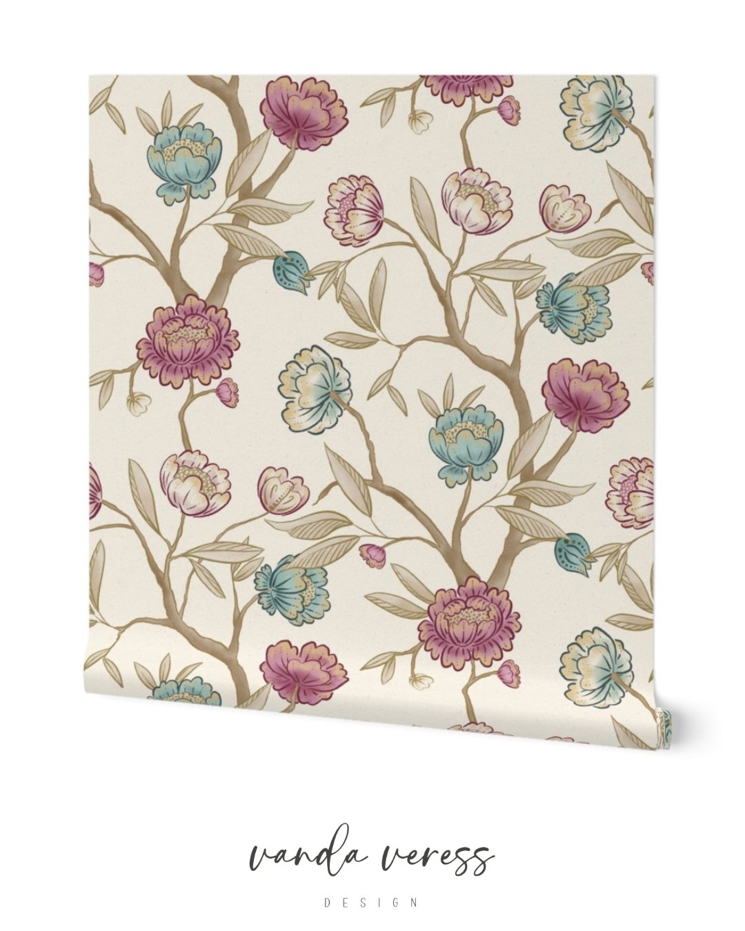 Chintz is making a comeback! 🌸✨ ⁣
⁣
For Spoonflower's Chintz Revival Design Challenge, I wanted to create something inspired by the timeless beauty of traditional chintz fabrics while giving it a softer, more modern feel. I love how it turned out!🥰
