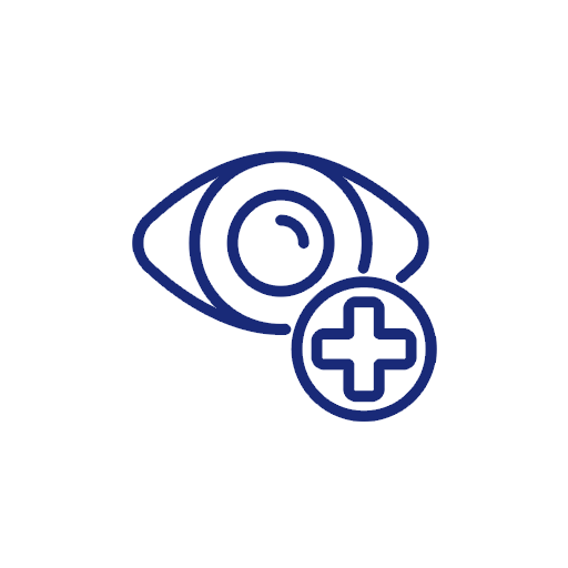 A dark blue square on a white background.