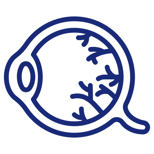 Icon of a fish with water waves inside its body, in blue outline on black background.