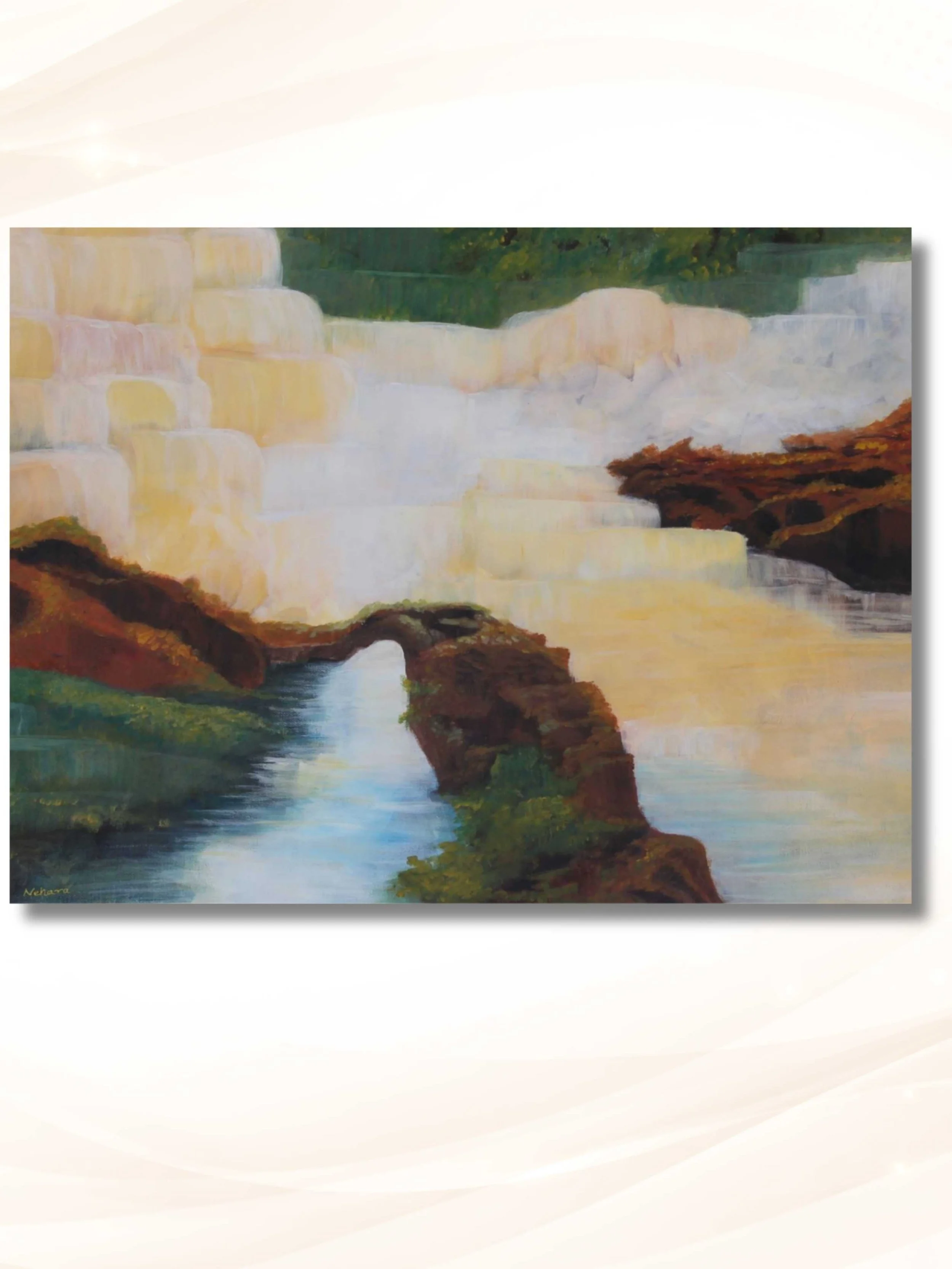 ABSTRACT RIVER GORGE - Original Acrylic Painting
