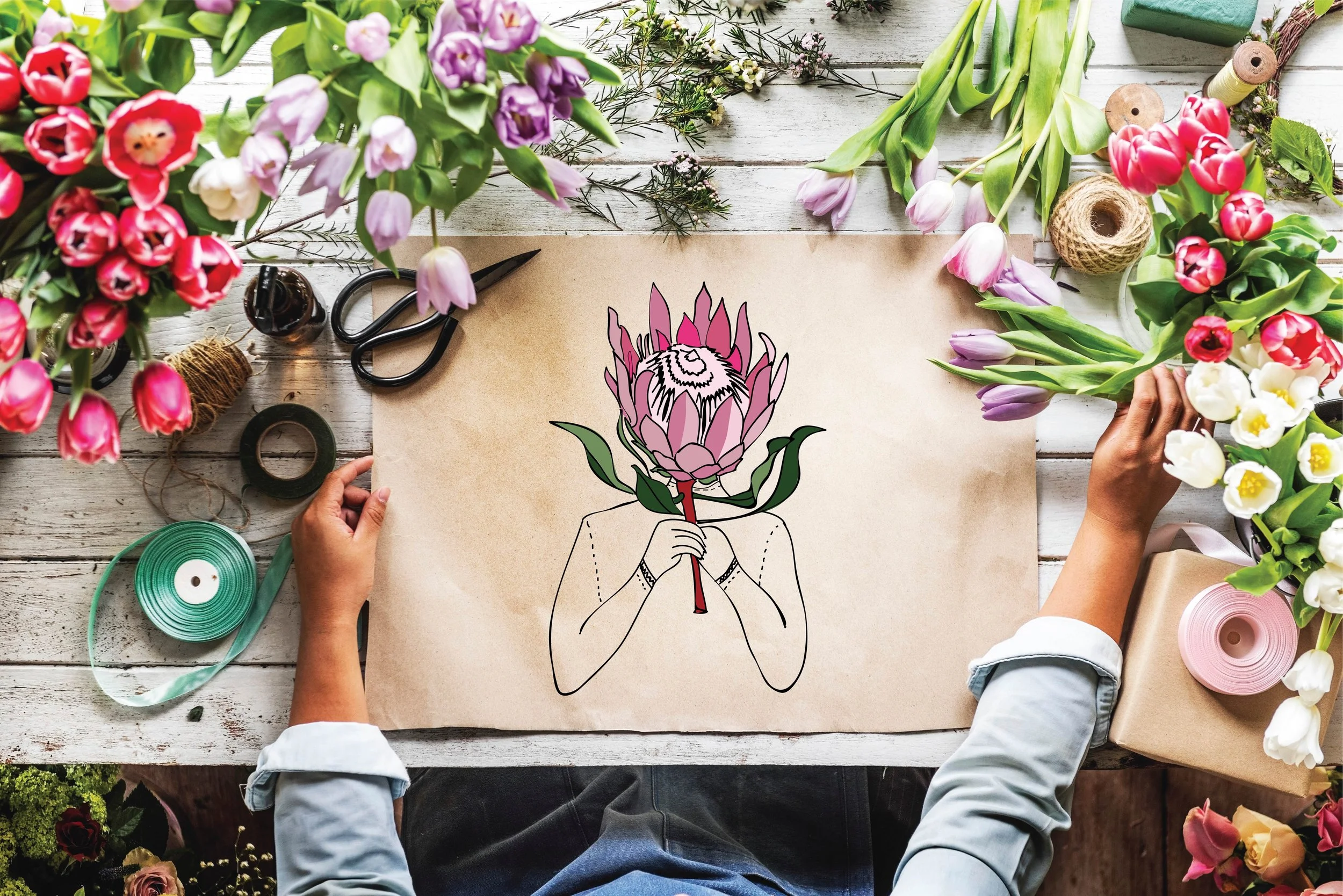 Illustration for Forever Florals branding