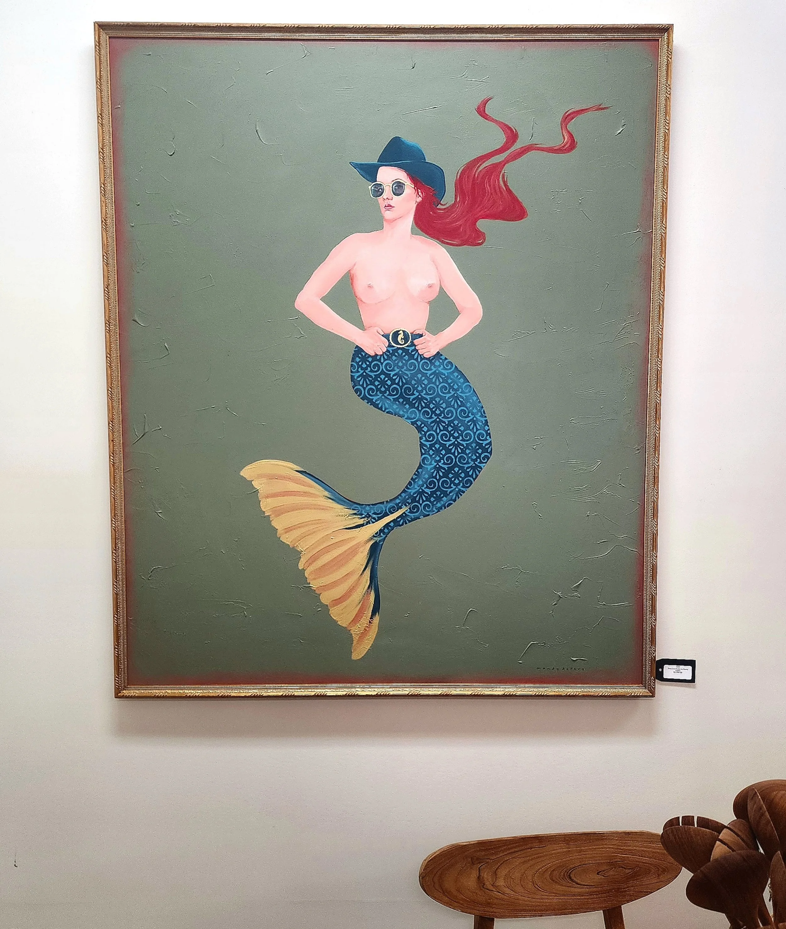 'Deep Sea Rodeo' was a finalist in the Bayton Award, proud moment for me seeing her hung in the Rockhampton Museum of Art, and now she's available for purchase from Kit &amp; Eve in Yeppoon. 

My favourite bit about this piece - besides how cool she 