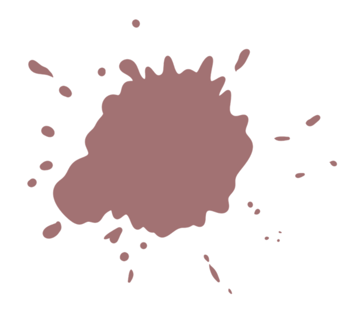 tache d'encre de couleur marron clair avec des éclaboussures.