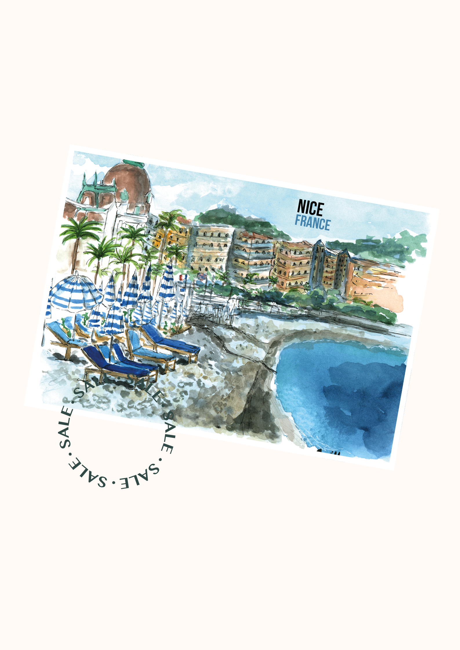Carte postale illustrée — Nice