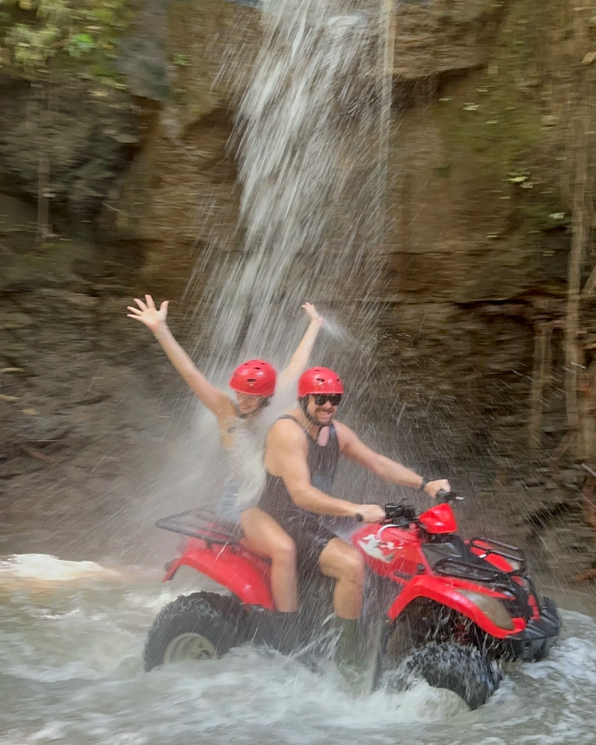 quad tour Ubud under waterfall, Ubud, Bali