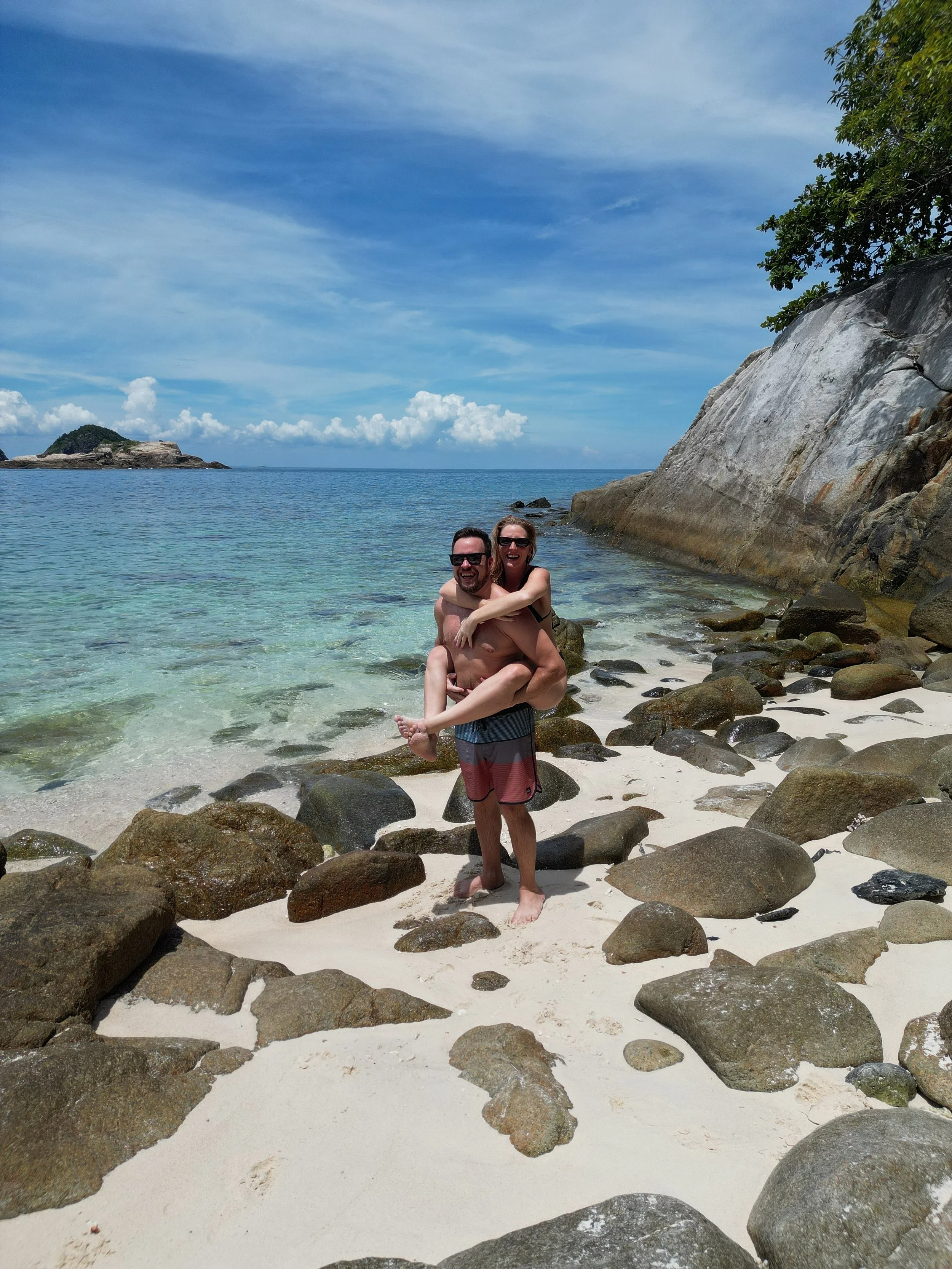 Marcel and Kathleen on Rawa Island, Perhentians, Malaysia