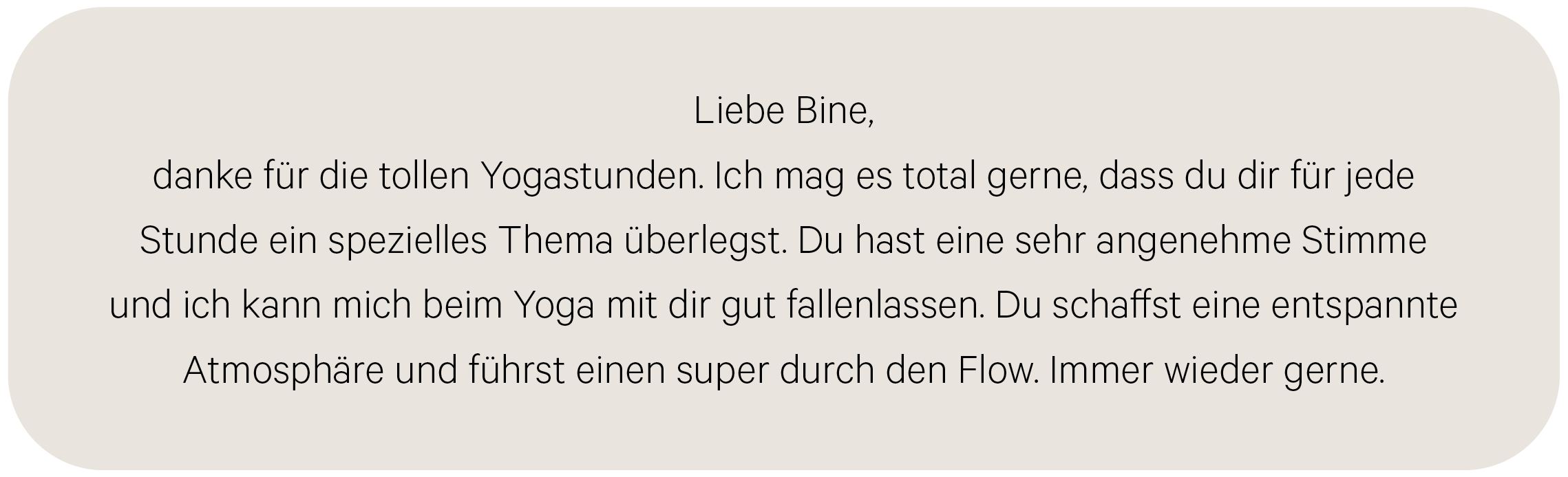 Kundenstimme über Yoga und achtsame Körperarbeit bei Rasatma in Salzburg.