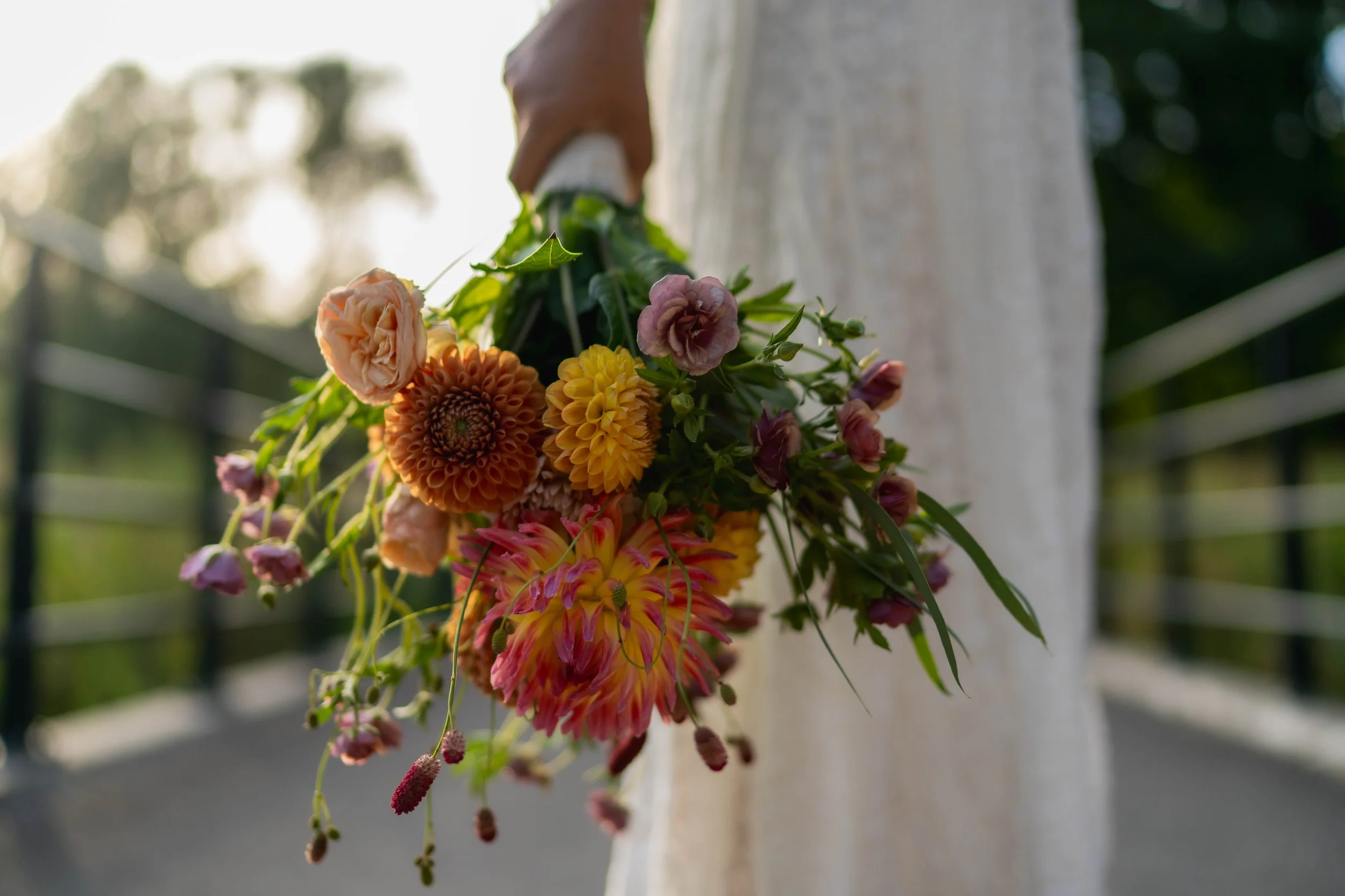 Bouquet detail, styled shoot at Westerpark