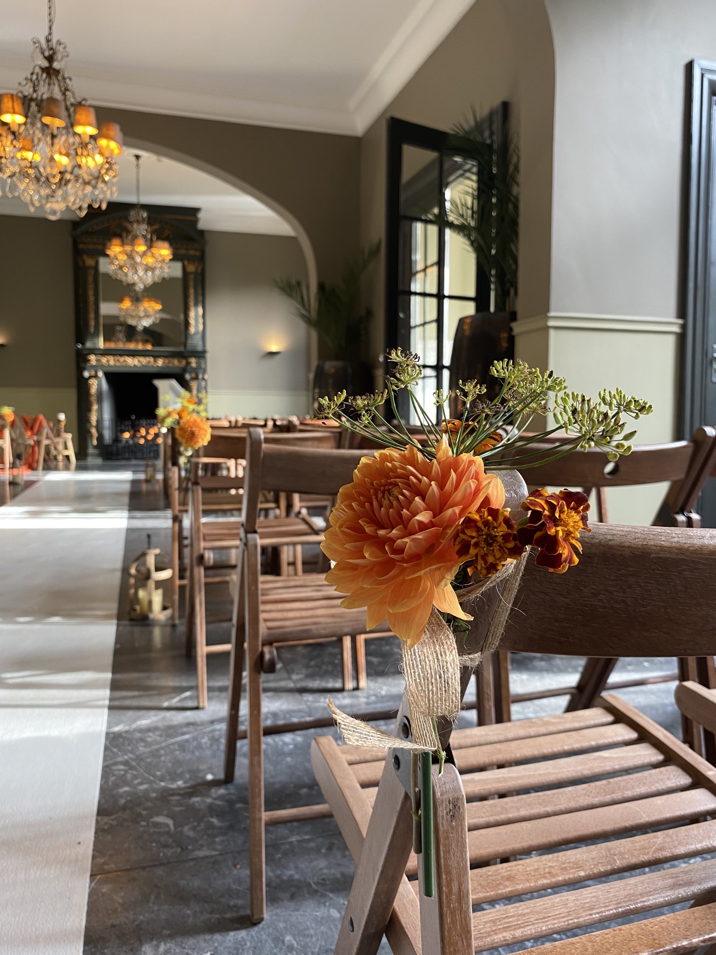 Ceremony styling, K + S wedding, Slot Moermond, Renesse
