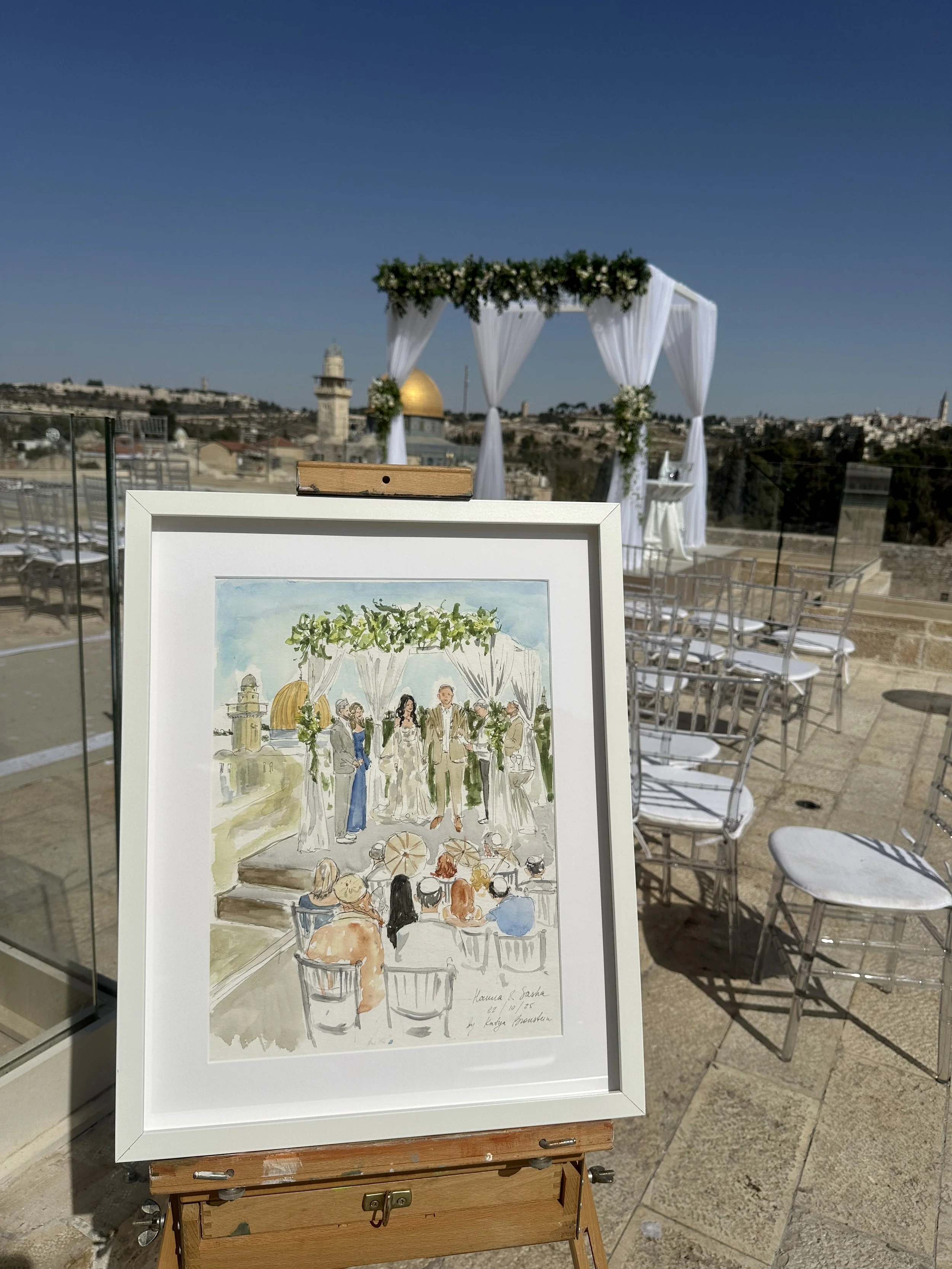 Live Wedding Watercolor Painting