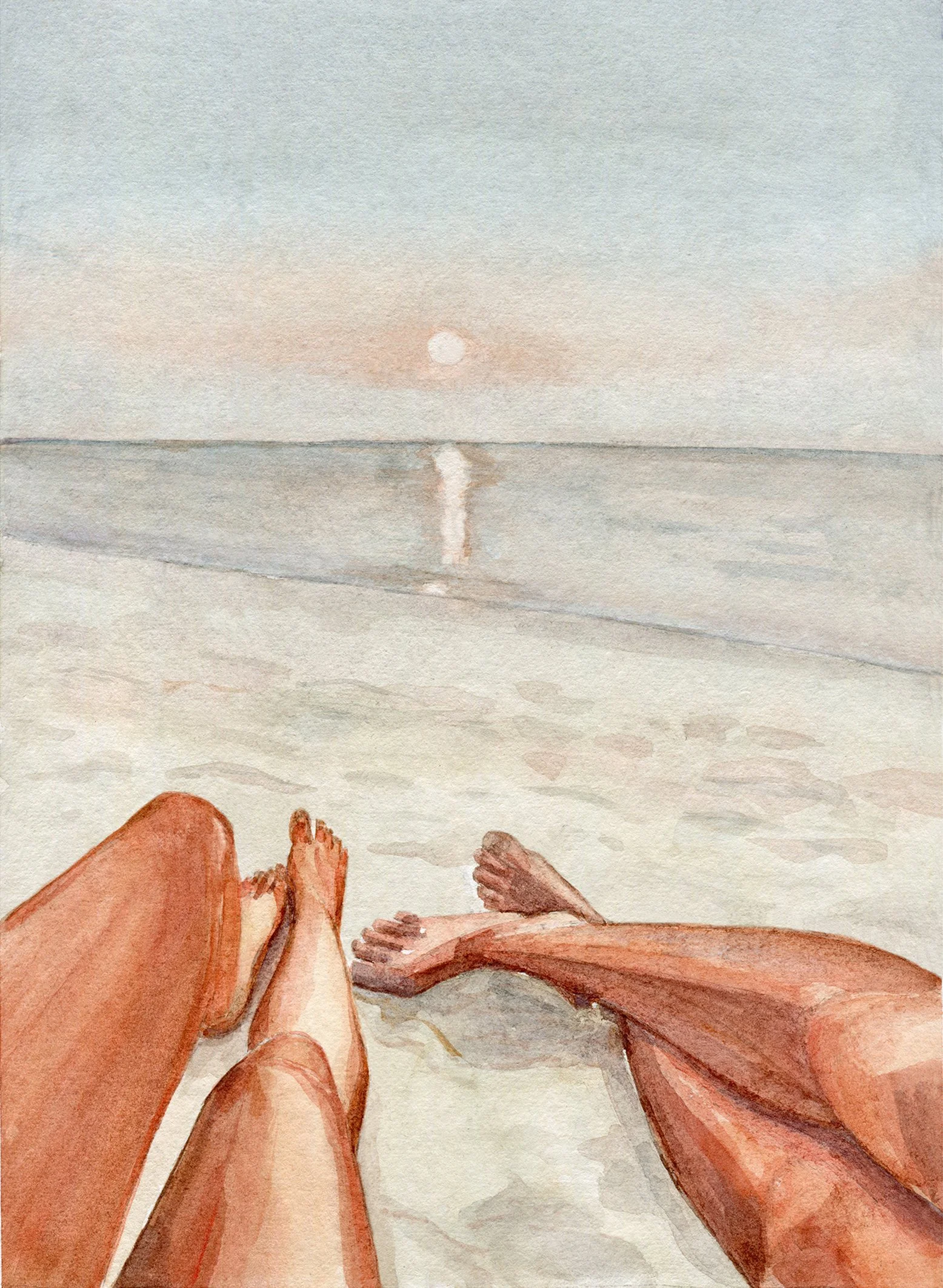 Legs on the beach