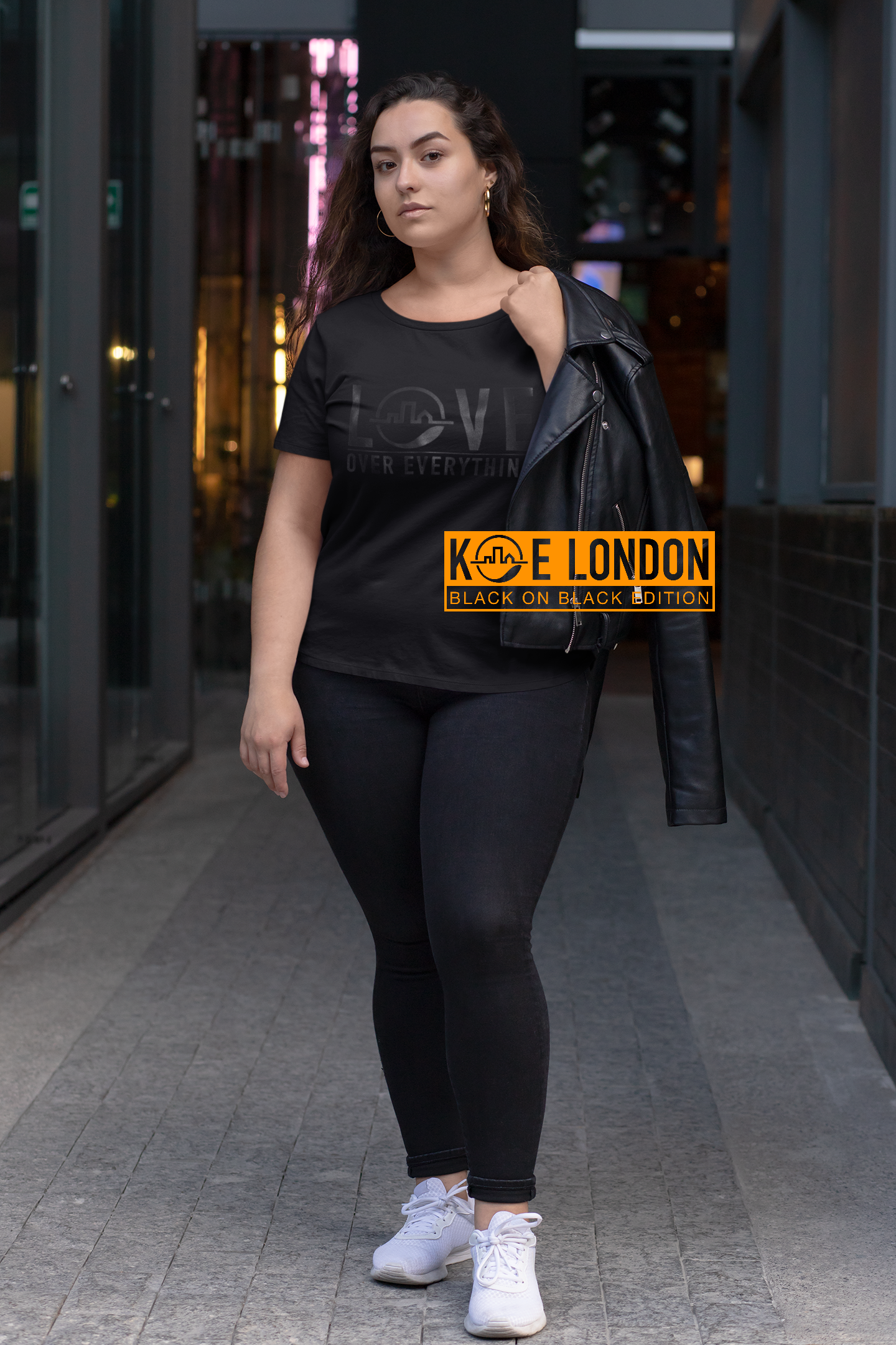 Love Over Everything - Black On Black - Tee