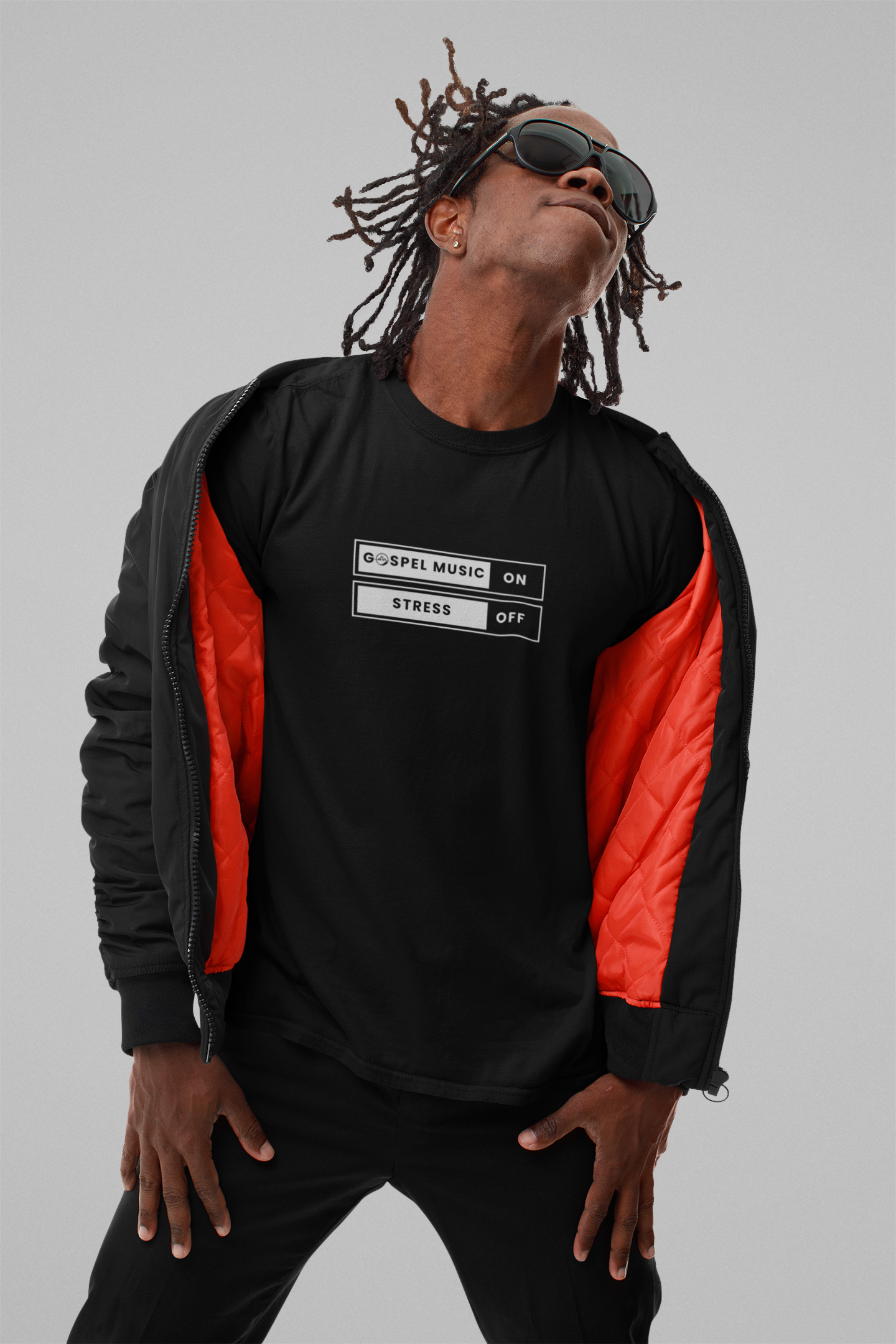 Gospel Music On - Stress Off Tee