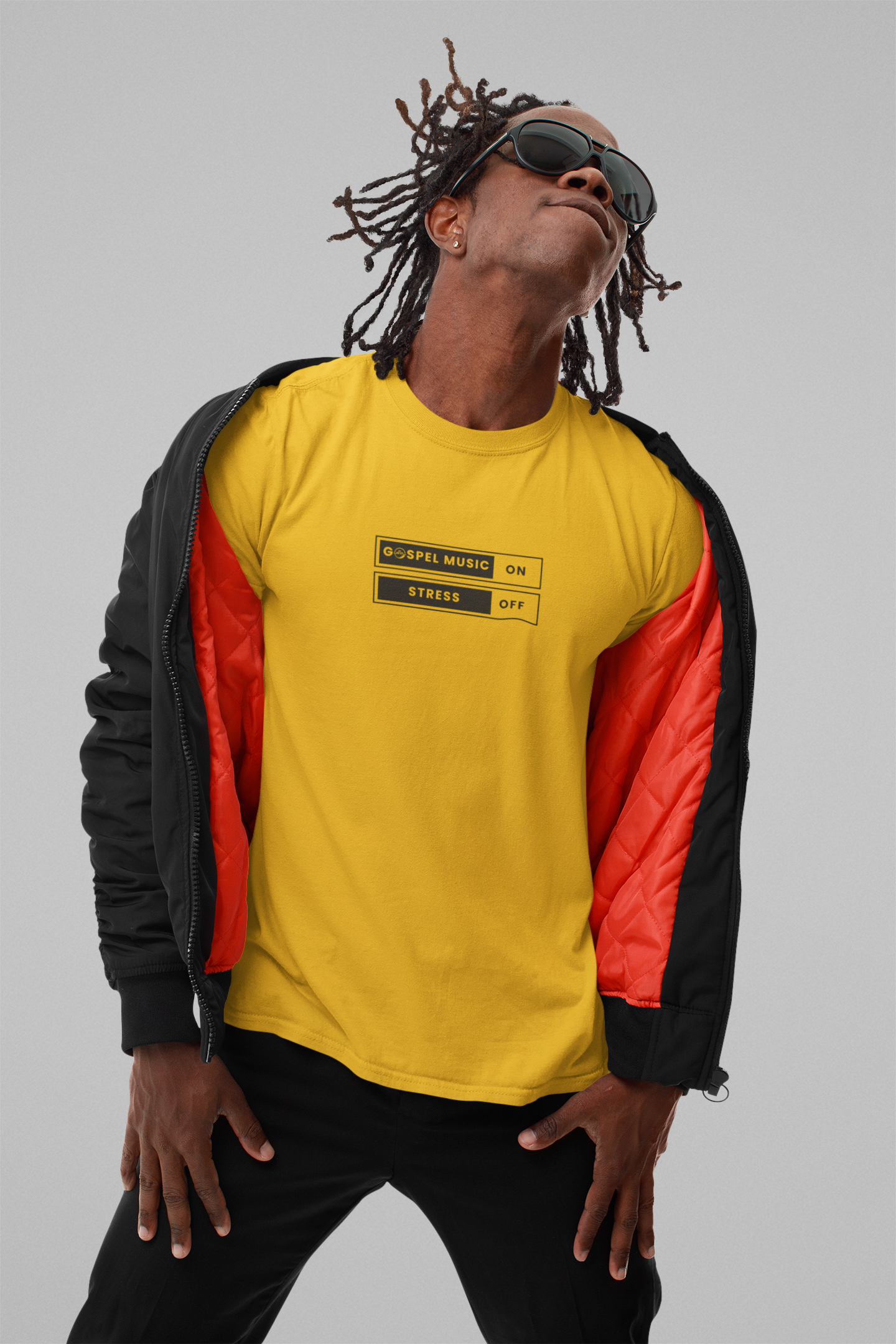Gospel Music On - Stress Off Tee