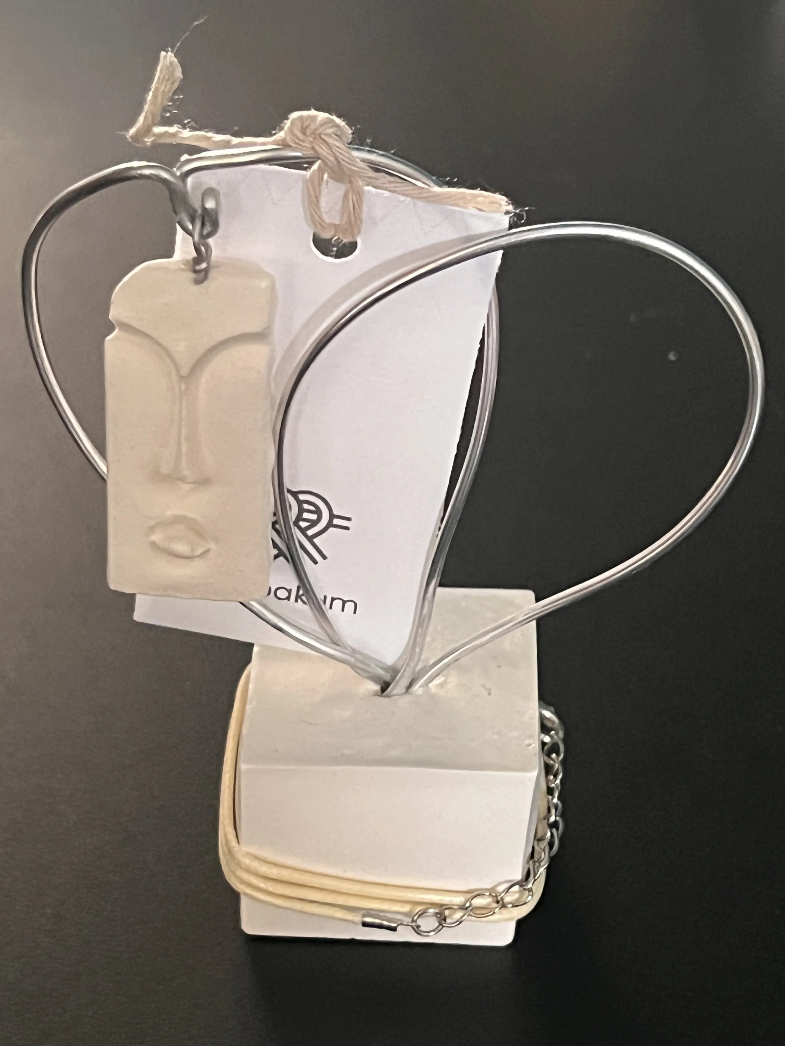 Sculptural Face Pendant & Memory Holder - F5-S