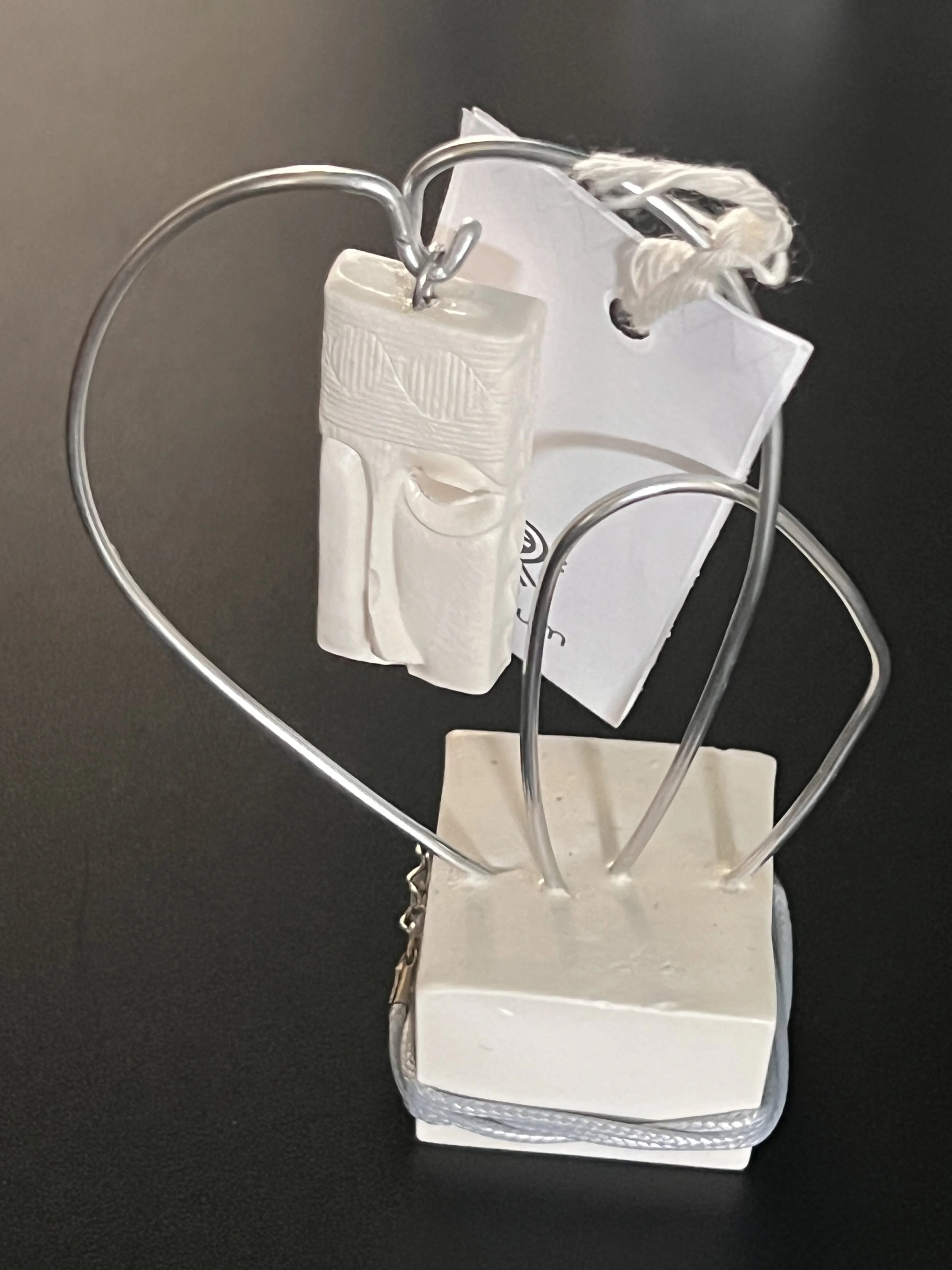 Sculptural Face Pendant & Memory Holder - F2-S