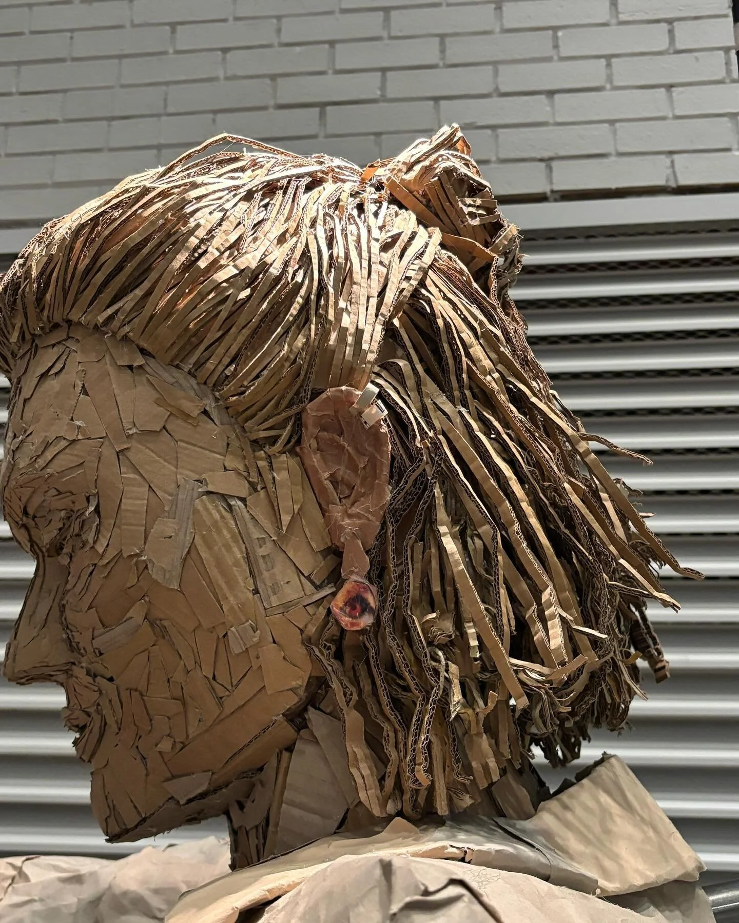 details of ziggy. 

first project on my MA prop making course at @rwcmd. less than two weeks to design &amp; make a musician playing a percussion instrument &mdash;&mdash; the catch was we had to use all fully recycled materials &amp; no proper measu