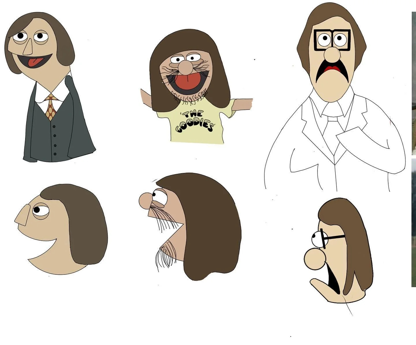 before &amp; after. 
muppet versions of the 1970&rsquo;s comedy trio &lsquo; the goodies &lsquo;.
designed by myself. 
made by @vostok_props &amp; myself.