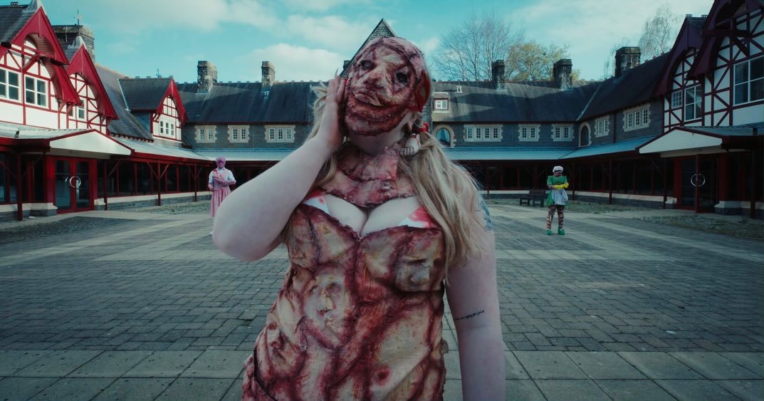 final shots of the costume i helped with. lowkey gonna miss all of those faces ( and some other things ) staring up at me. 

the amazing @goretopiastudio for spearheading this insane project and being the director/sfx queen that she is. i cannot wait