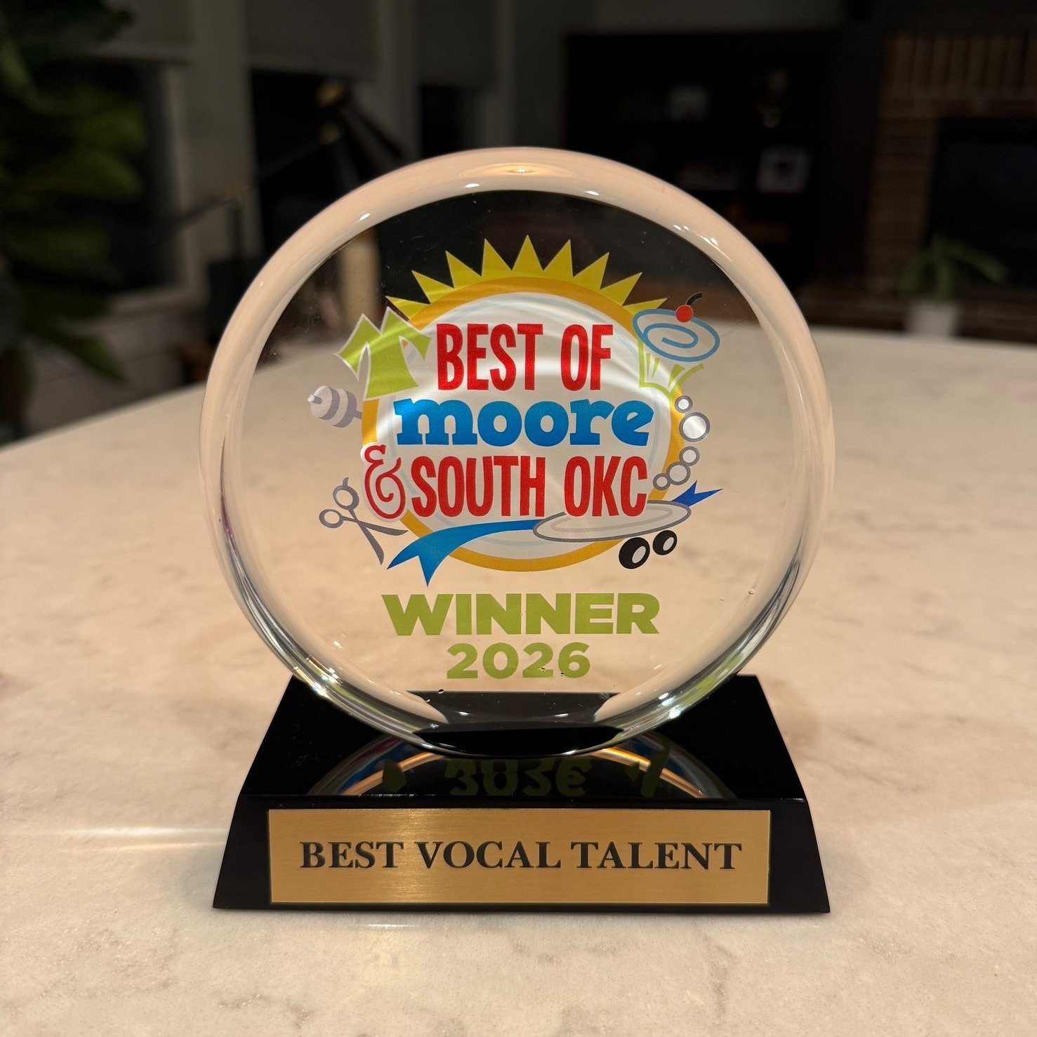 Well this was a fun surprise&hellip;

Last night I was voted Best Vocal Talent in Moore &amp; South OKC! Huge thanks to @moore_monthly for putting this together, and thanks to everyone who came out and took the time to vote online. That means a lot!

