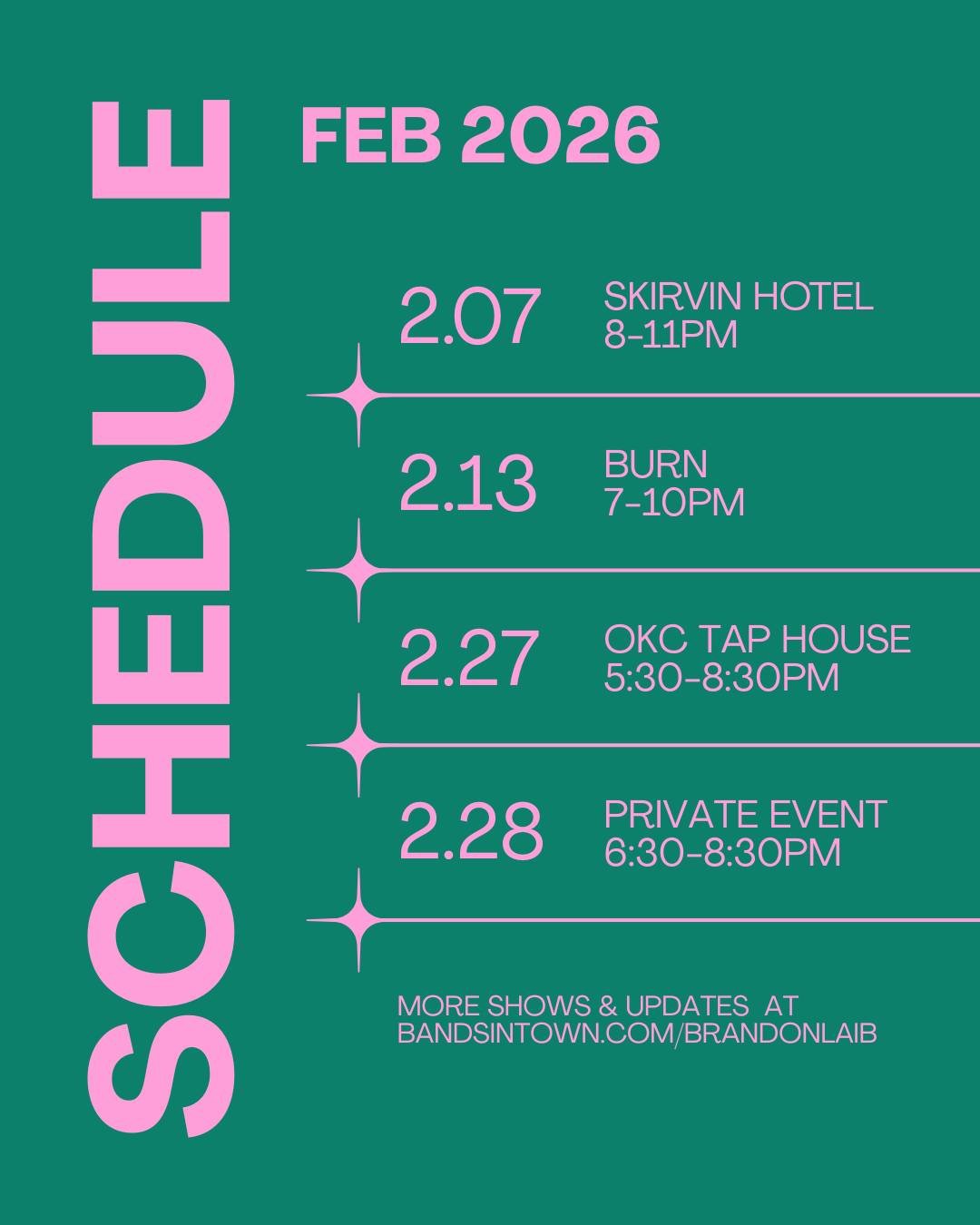 Fun stuff coming up this month starting Saturday! If you're out and about, make plans to stop by the Red Piano Lounge at the @skirvinhiltonok...I'll be there from 8-11pm!