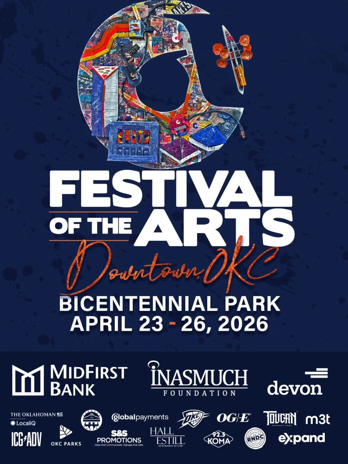 Two weeks out.

I&rsquo;ll be at the Oklahoma City Festival of the Arts on Thursday, April 23rd at 6pm on the City Stage, playing a ton of originals with The Coveralls.

If you&rsquo;ve been meaning to come out and catch a show but just haven&rsquo;t