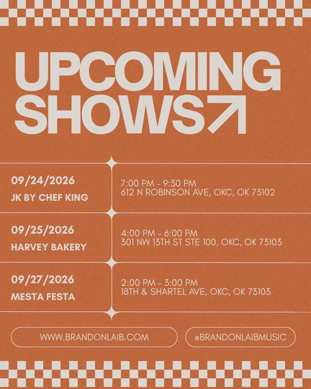 Got some gigs coming up this weekend!
