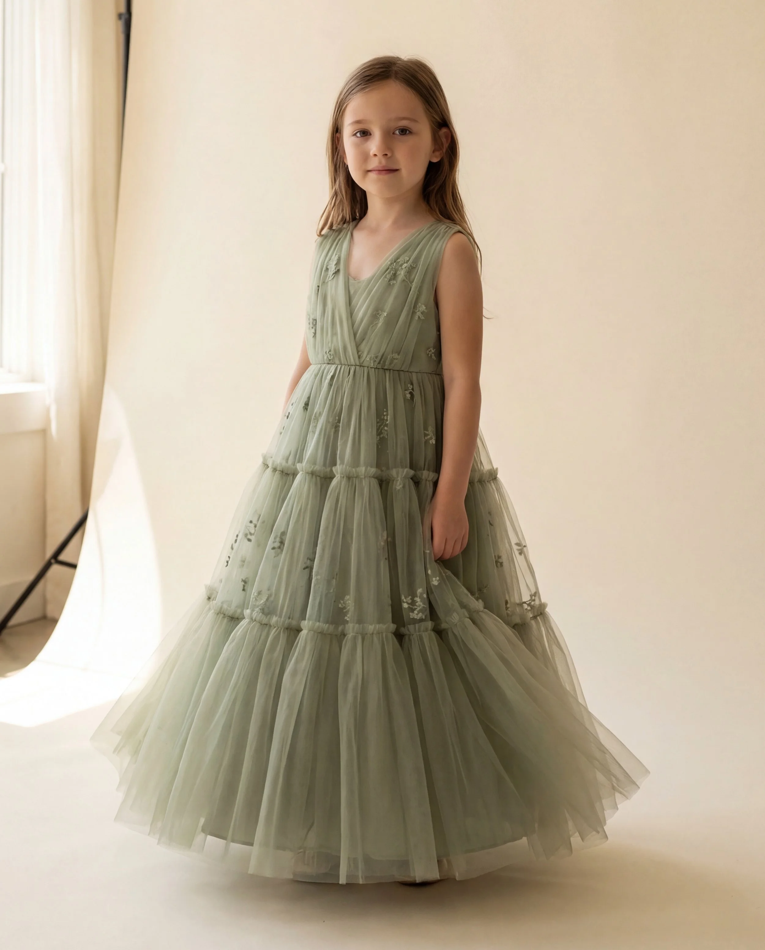 Willow Sage Tulle Dress