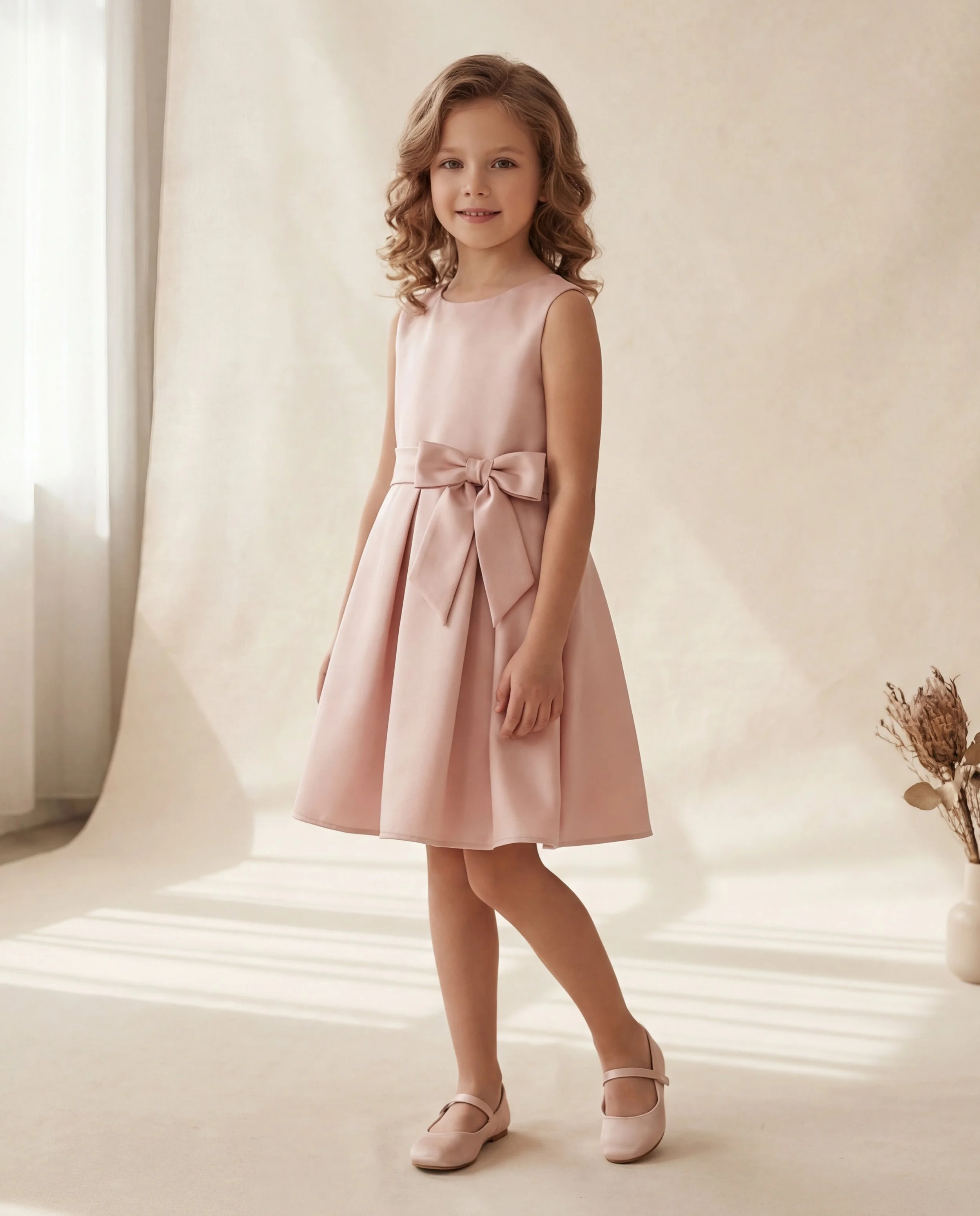 Aurora Satin Bow Dress