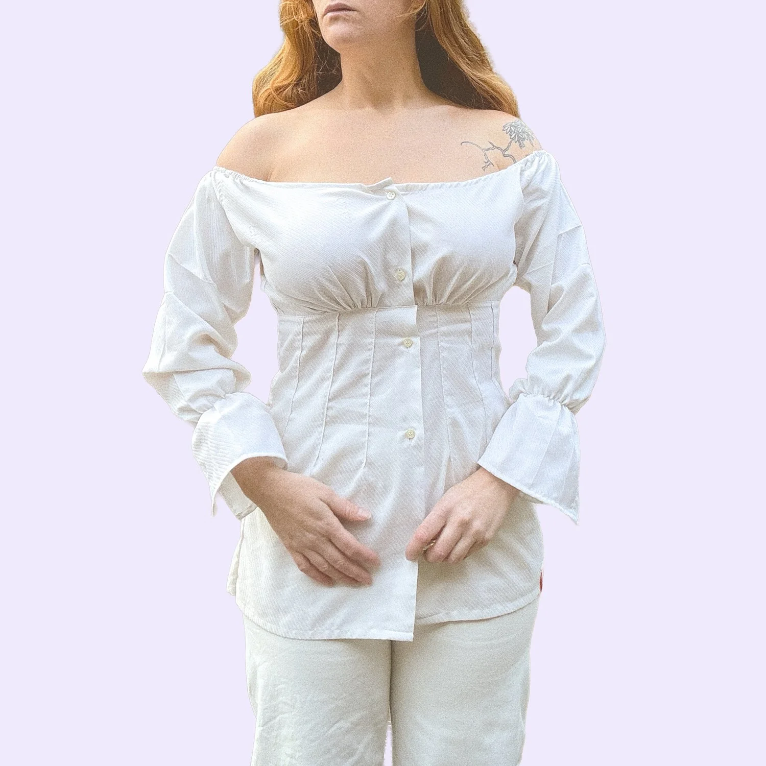 chemise blanche col bateau