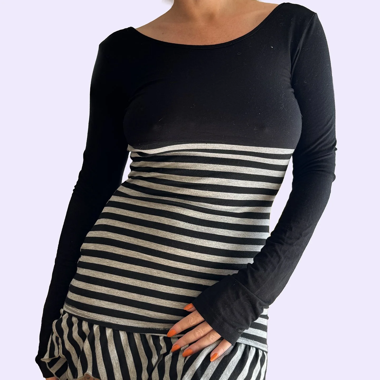 Robe noire + rayures