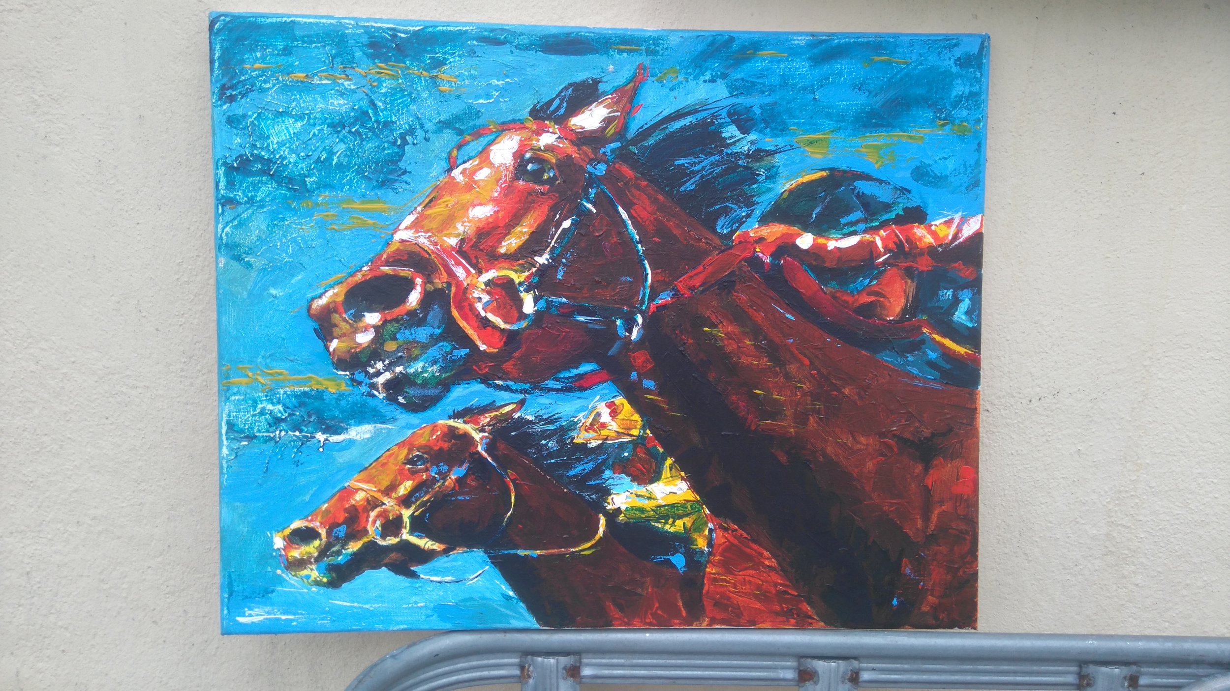 'Neck and neck' need I say more!