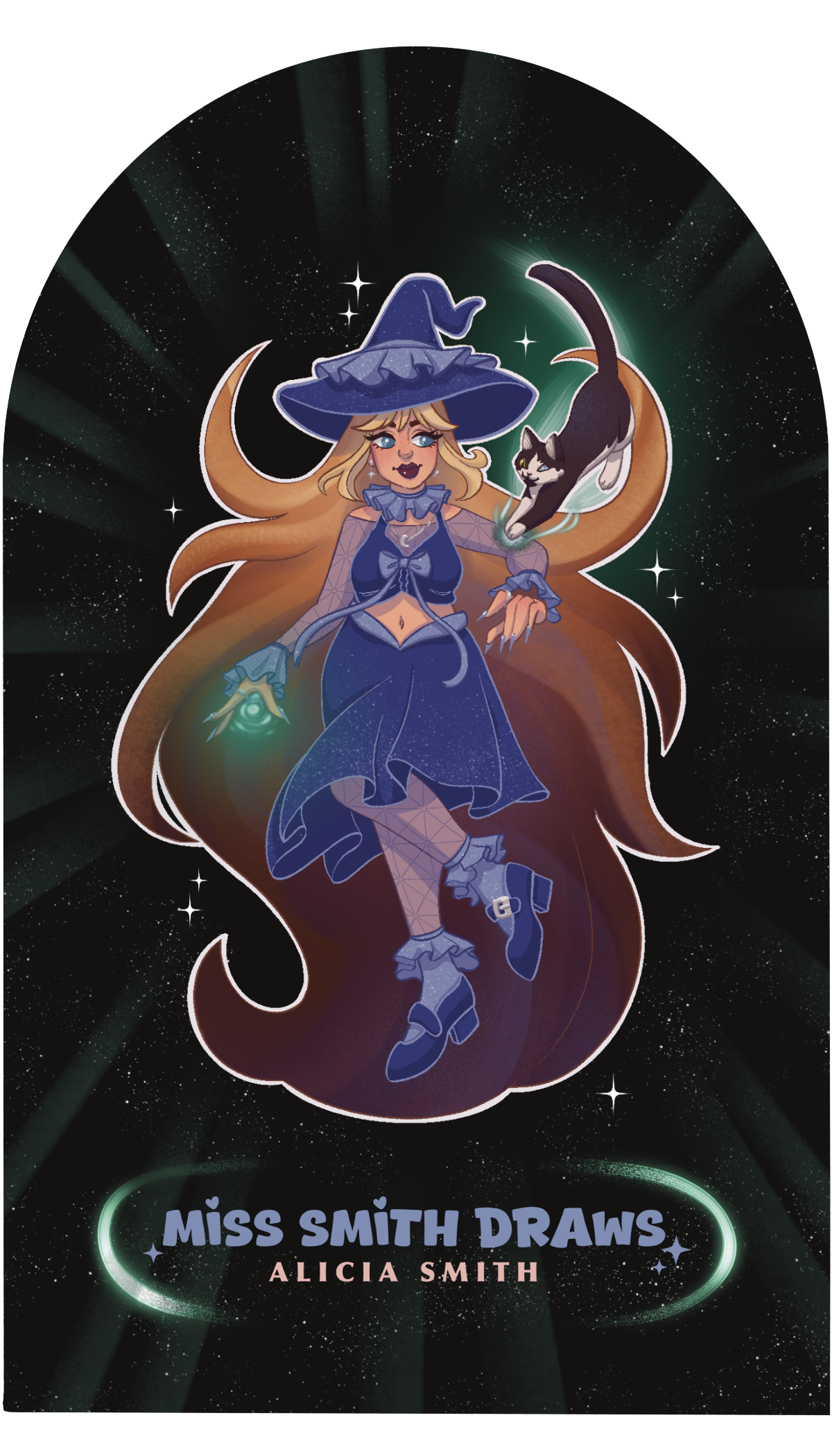 Miss Smith Draws Business Card Illustration