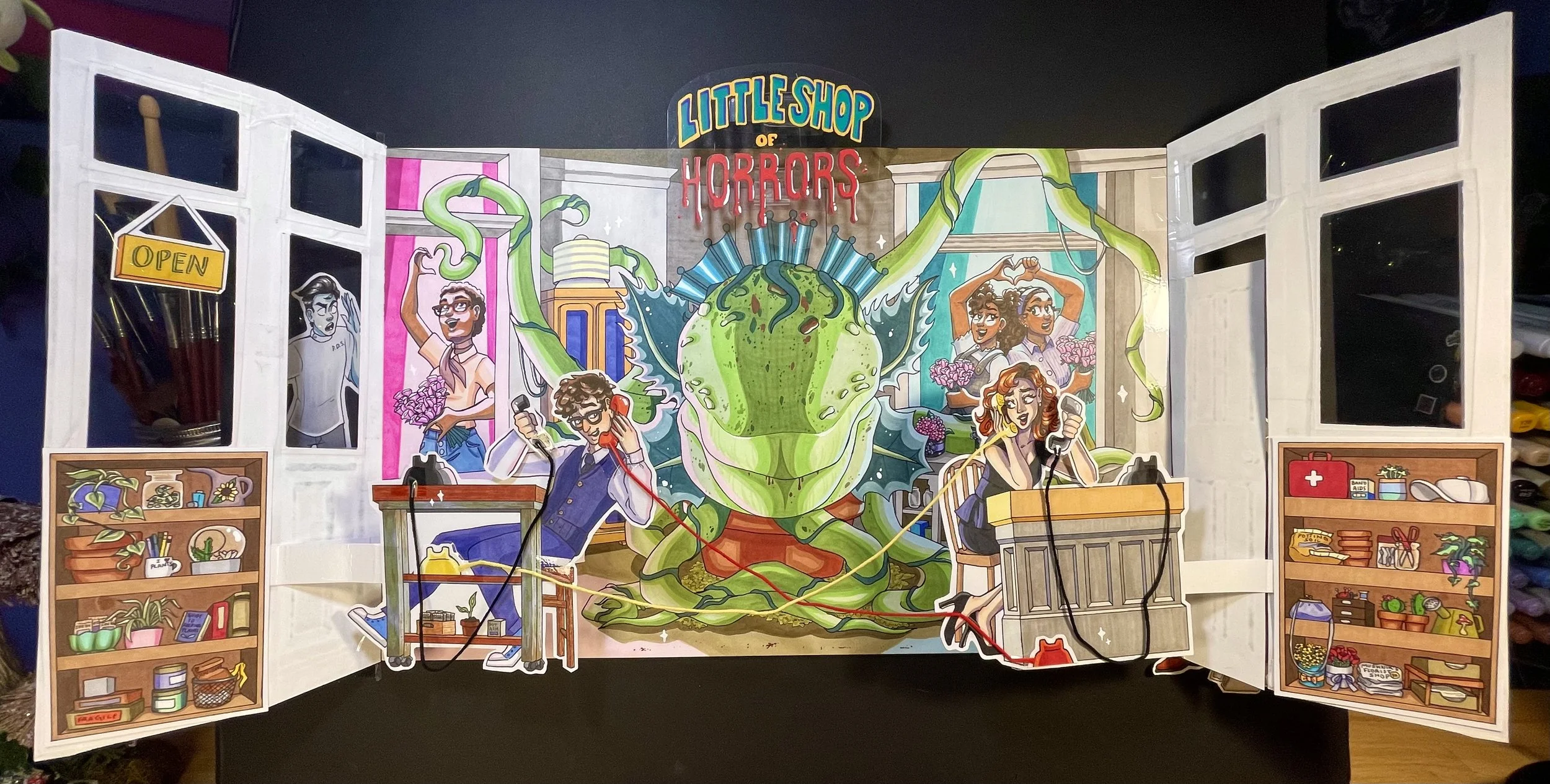 Little Shop of Horrors Pop-Out Illustration