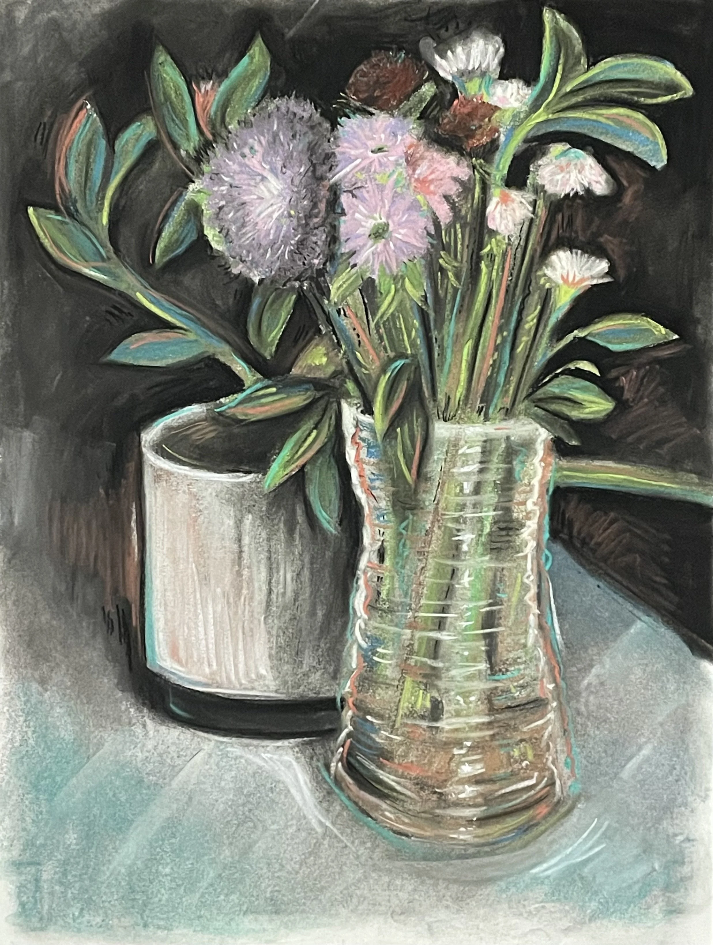 Glass Vase with Flowers