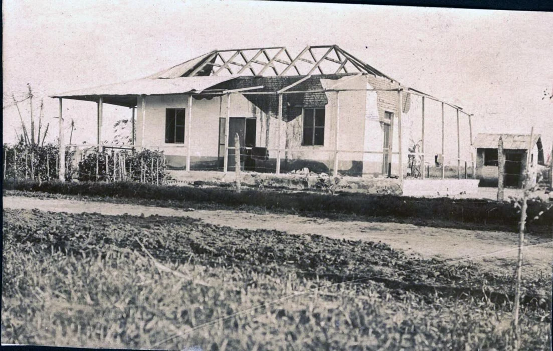 A casa do chefe depois do ciclone