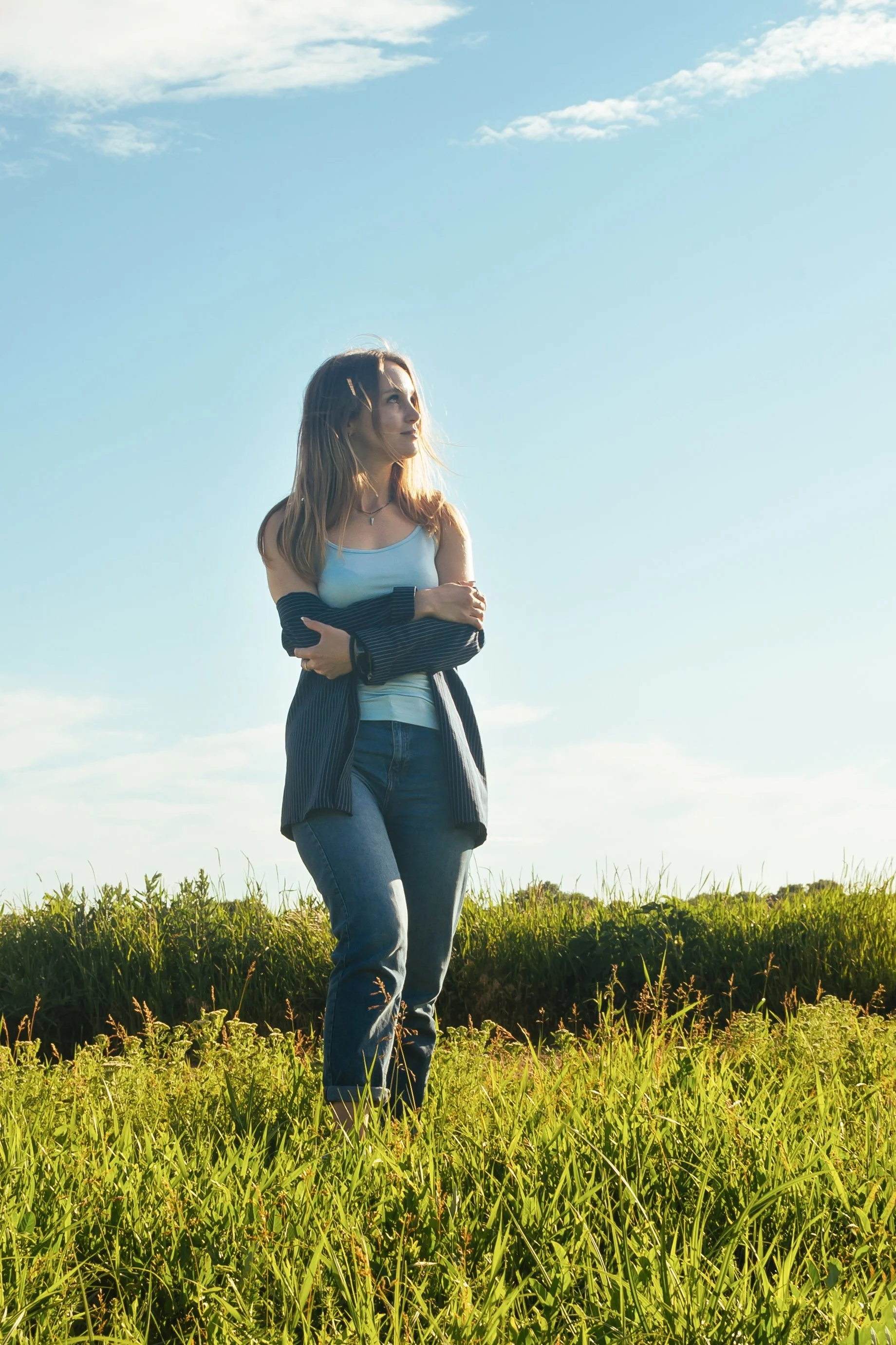 happy young woman outdoor walk out - hormone optimization
