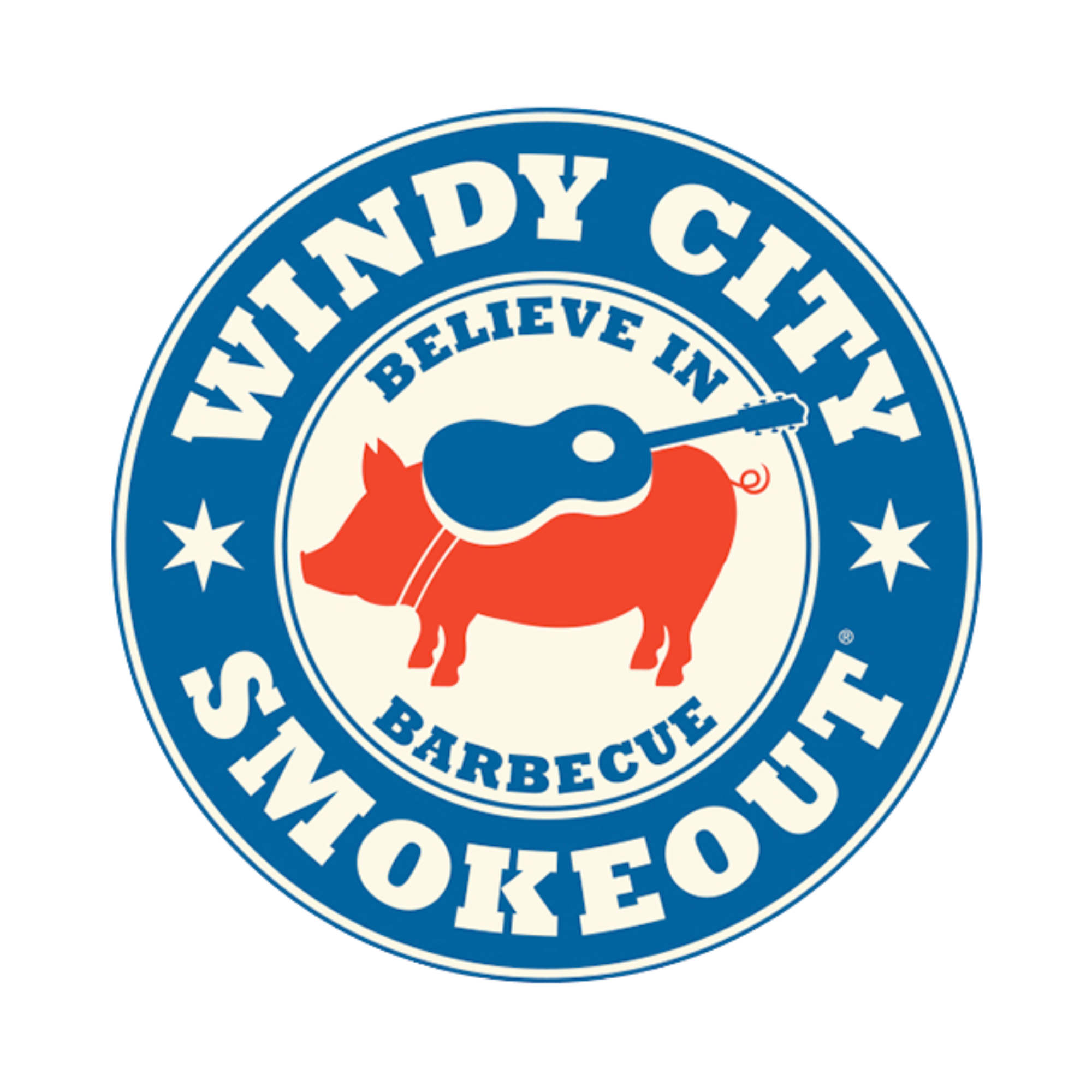 Round logo for Windy City Smokeout event in Chicago, IL