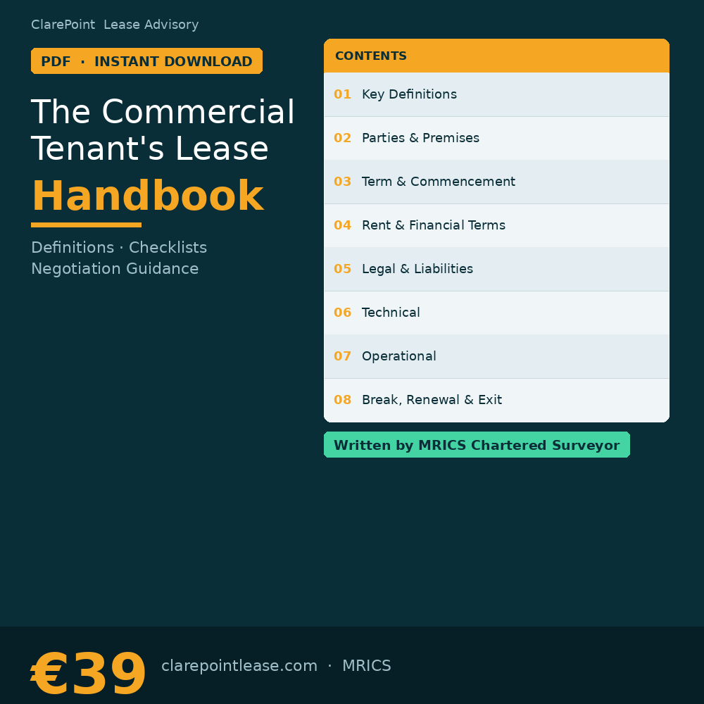 The Commercial Tenant's Lease Handbook