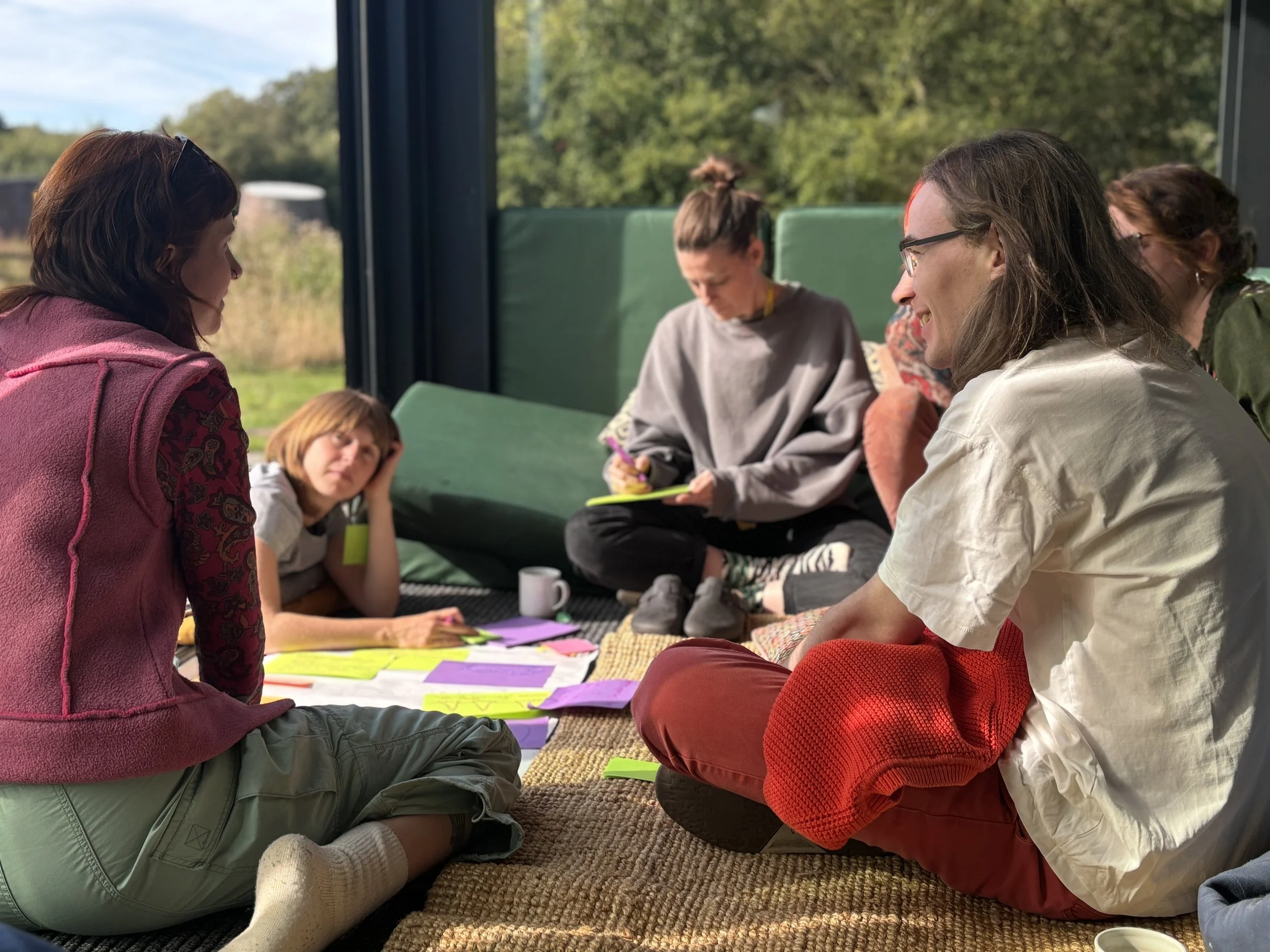 Huddle-up 2025 - Peer group sit reflecting together