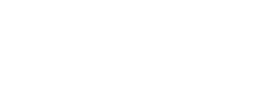 Text that says 'the knot' in white cursive font on a black background.
