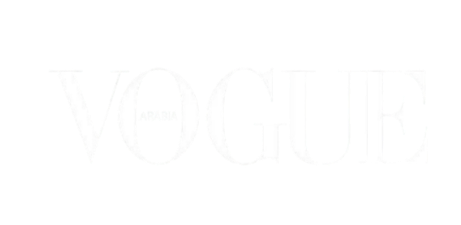 Vogue magazine logo in black and white.