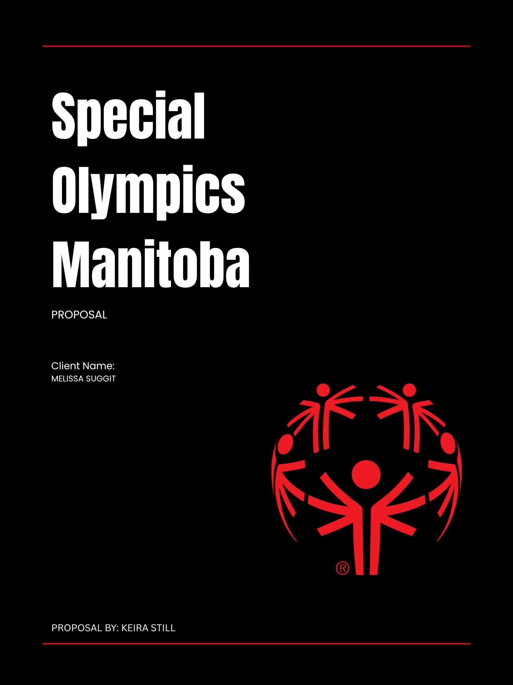 Proposal Cover with Special Olympics Manitoba Logo