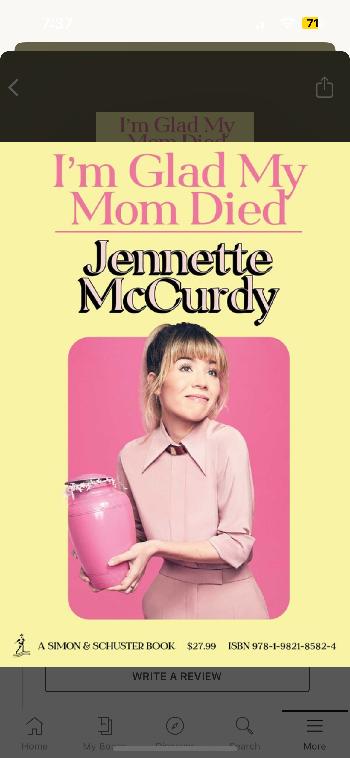I'm Glad my Mom Died book cover